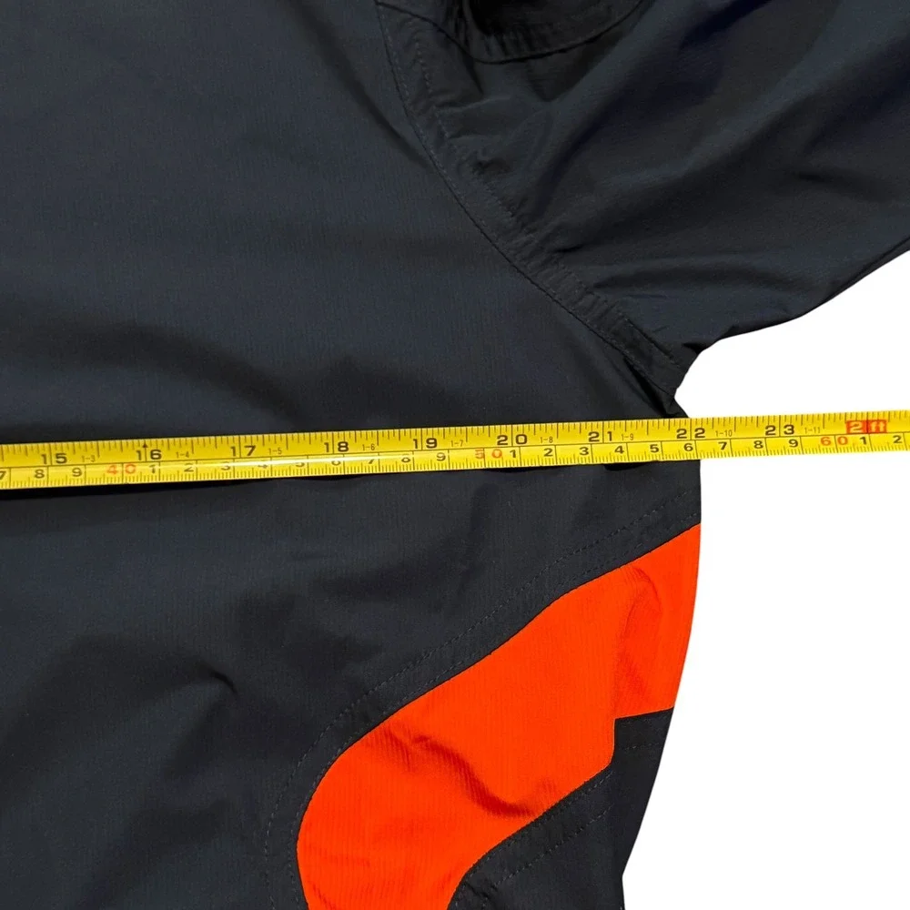 Nike Team Fit Storm Mens Navy Blue Orange 1/4 Zip Pullover Jacket 337343 Small